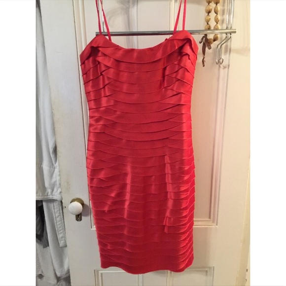 Bcbg cocktail dress in salmon
