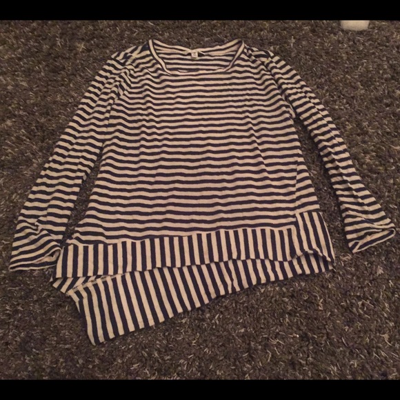 cAbi navy bengal stripe long sleeve