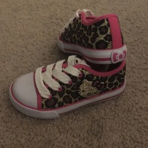 HELLO KITTY, glitter-cheetah TODDLER size 8