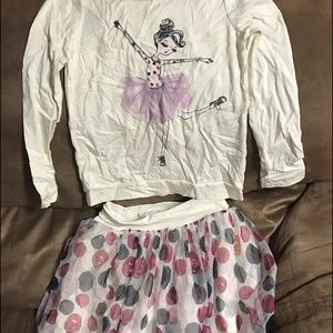 Adorable Gymboree Ballerina Skirt & Top