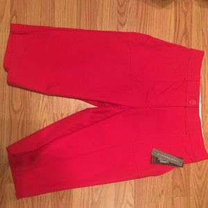 Women's red peddle pushers shorts