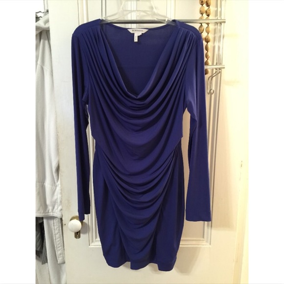 Bcbg dress with ruching in periwinkle