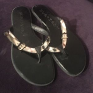 Burberry Plaid sandals. Worn 1x.