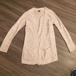 Long, cozy neutral sweater
