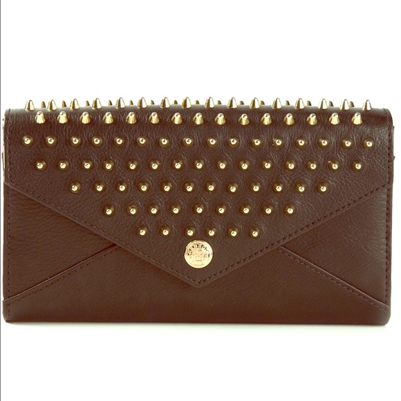 NWOT Rebecca Minkoff Blavk Studded Envelope Clutch