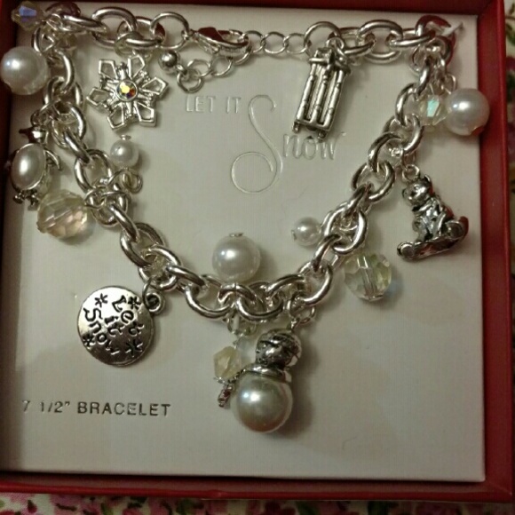 Let it snow silver bracelet still in box