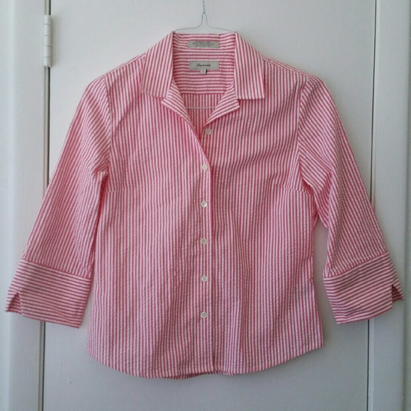 DONATED!! Faconnable Seersucker Pink and White