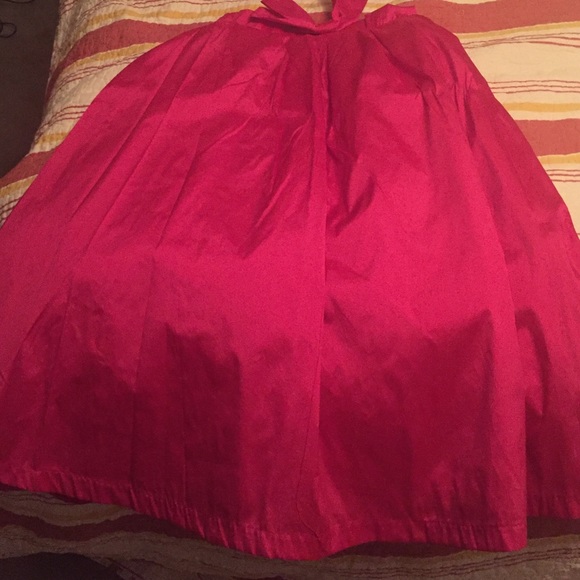 Tea length taffeta skirt