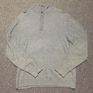 Fivefour 1/4 Quarter Zip Up Men's Sweater, Grey XL