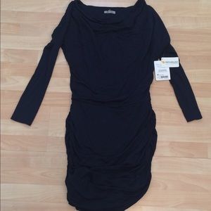 NWT Athleta Solstice Cowl Dress Navy SP Petite