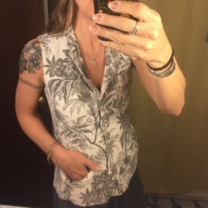 Calvin Klein linen sleeveless top