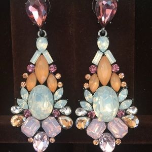 Ladies large bridal party, prom dangle earrings.