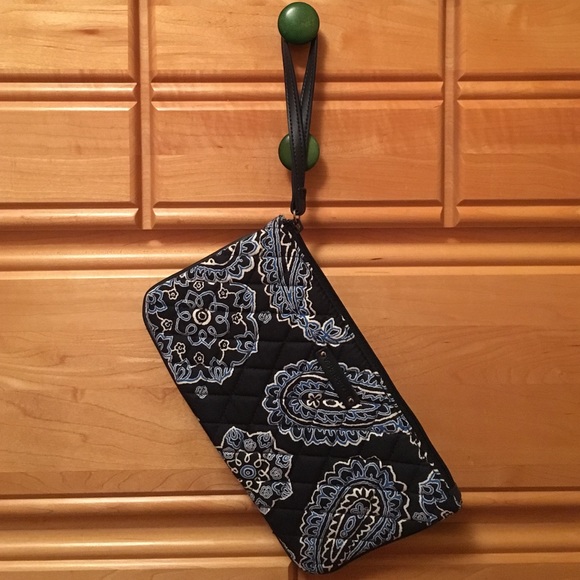 Vera Bradley Handbags - Vera Bradley Wristlet in Blue Bandana