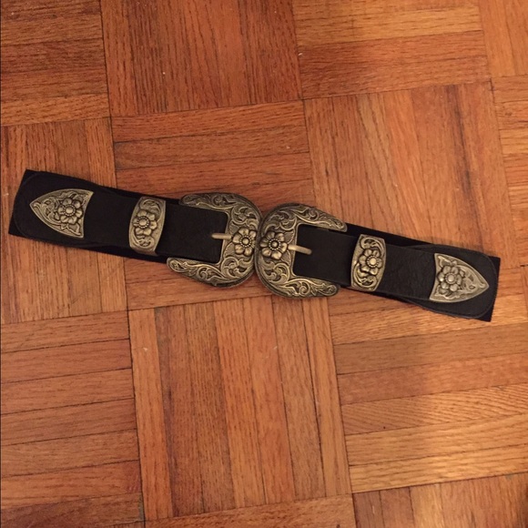 Western double buckle belt