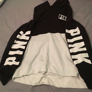 Black and white pink hoodie!