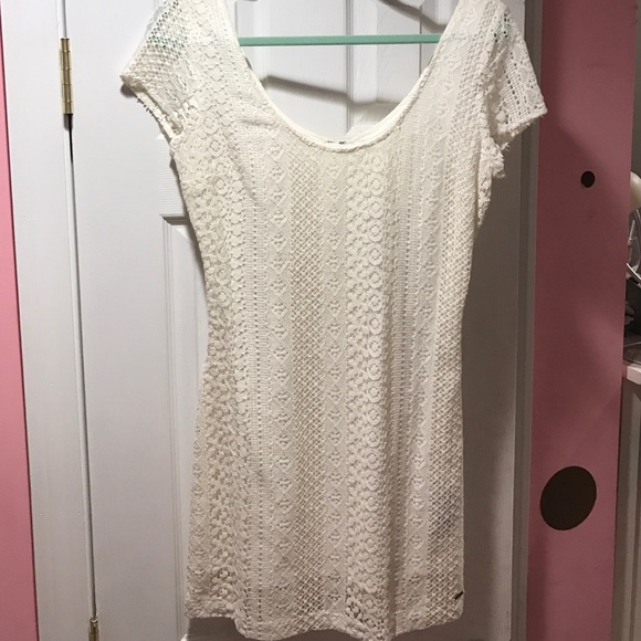 Hollister white lace dress