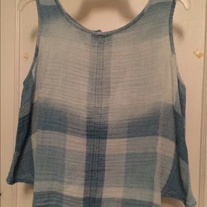 Anthropologie cloth and stone chambray crop top m Anthropologie cloth and stone chambray crop top m