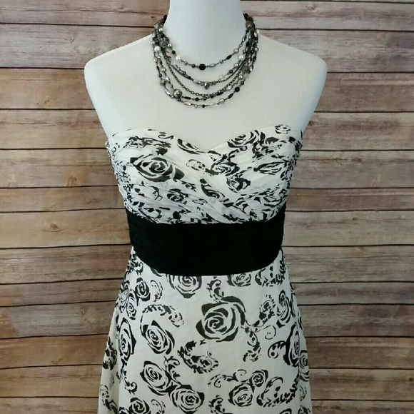 *Final Price Drop!* Black and White Silk Dress