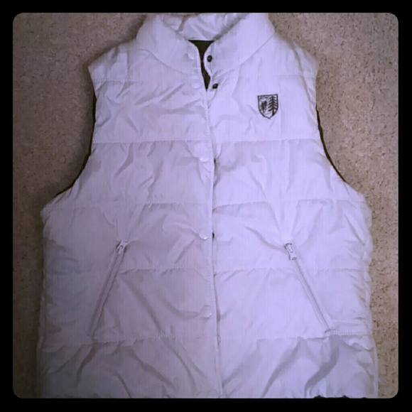 White quilted vest