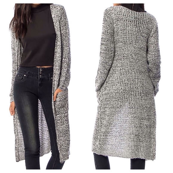 Southern Girl Fashion Sweaters - MAXI CARDIGAN Loose Knit Long Drape Sweater Jacket