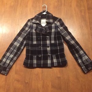 A&F plaid Peacoat