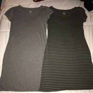 Two t-shirt dresses