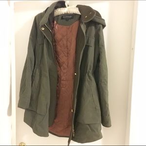 Olive colored Kristen Blake coat