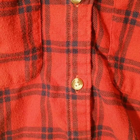 DONATED!! Hollister Red and Navy Plaid Flannel - Picture 3 of 3