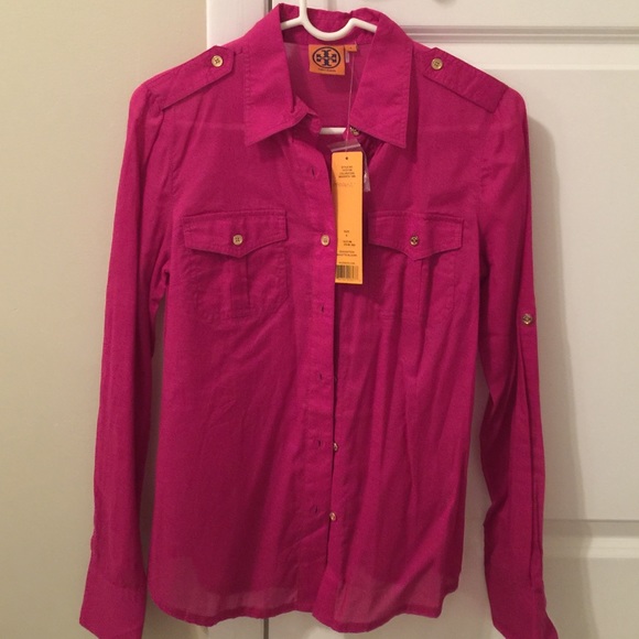 Tory Burch Brigitte Blouse - Magenta