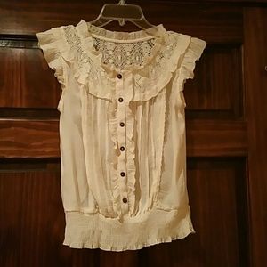 Cream lace top