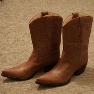 Punk Leather Cowboy Boots