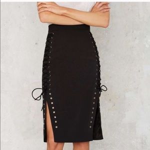 😍HOST PICK😍 Lace Up Pencil Skirt