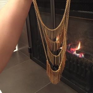 Gold statement necklace from stitch fix
