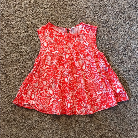 Old Navy Orange Woodland Bird Animal Tank S