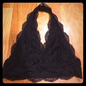 Brand New* Black Lace Halter Bralette