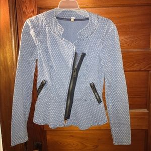 Free People peplum denim jacket/blazer