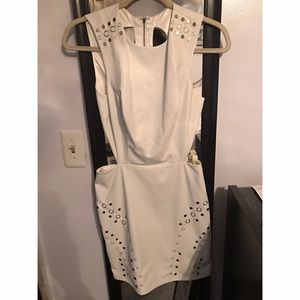 Bebe Cut Out Studded Mini Dress