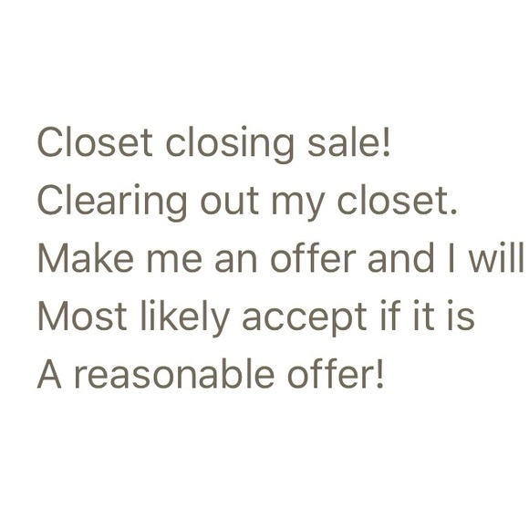 Closet closing sale!