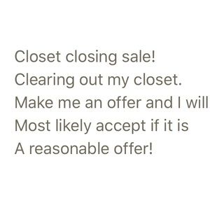 Closet closing sale!