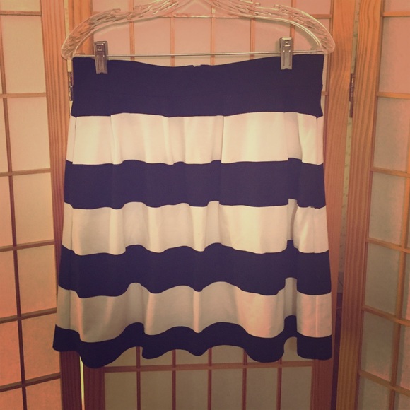 French Connection black and white striped skirt