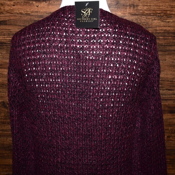 MAXI CARDIGAN Loose Knit Long Drape Sweater Jacket - Picture 3 of 4