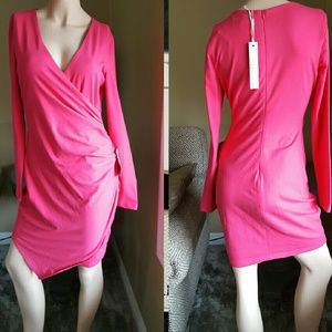 Ruched Jersey Sheath Dress.