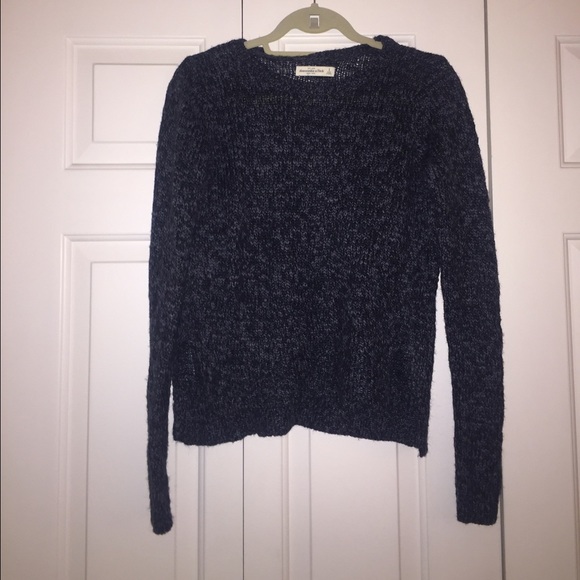Navy blue knit sweater