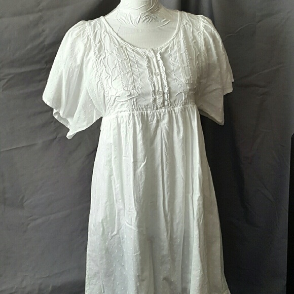 BNWT Woman's Small White Eyelet Dress...by Pinky - Picture 2 of 3