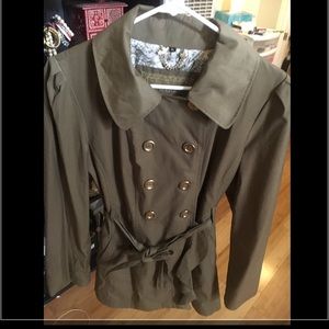 Olive green pea coat