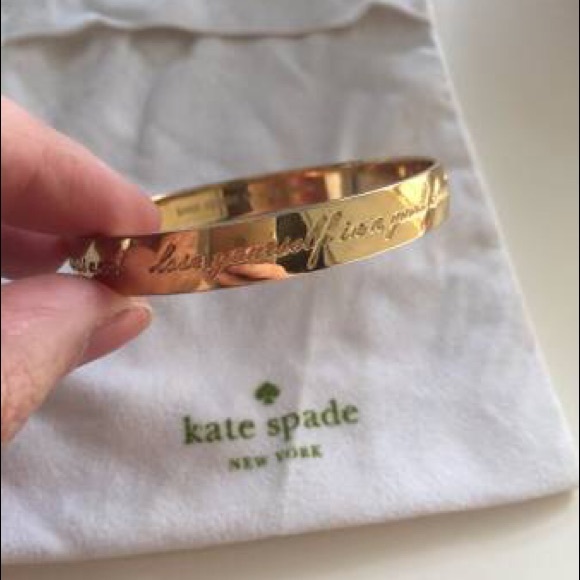 Gold kate spade 'this is the year to' bangle