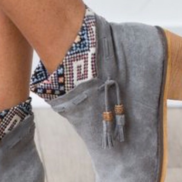 Willow Grey Printed cuff Booties - Picture 2 of 4