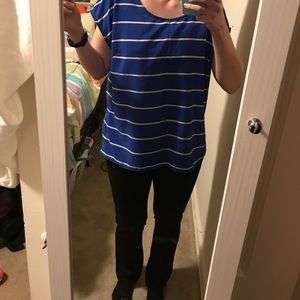 Flowy blue and white striped tank from Old Navy L