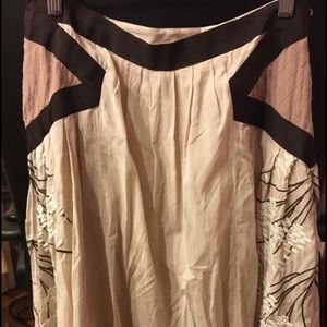 Anthropologie floral knee length skirt - size 10