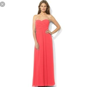 orange strapless BRAND NEW Ralph Lauren gown
